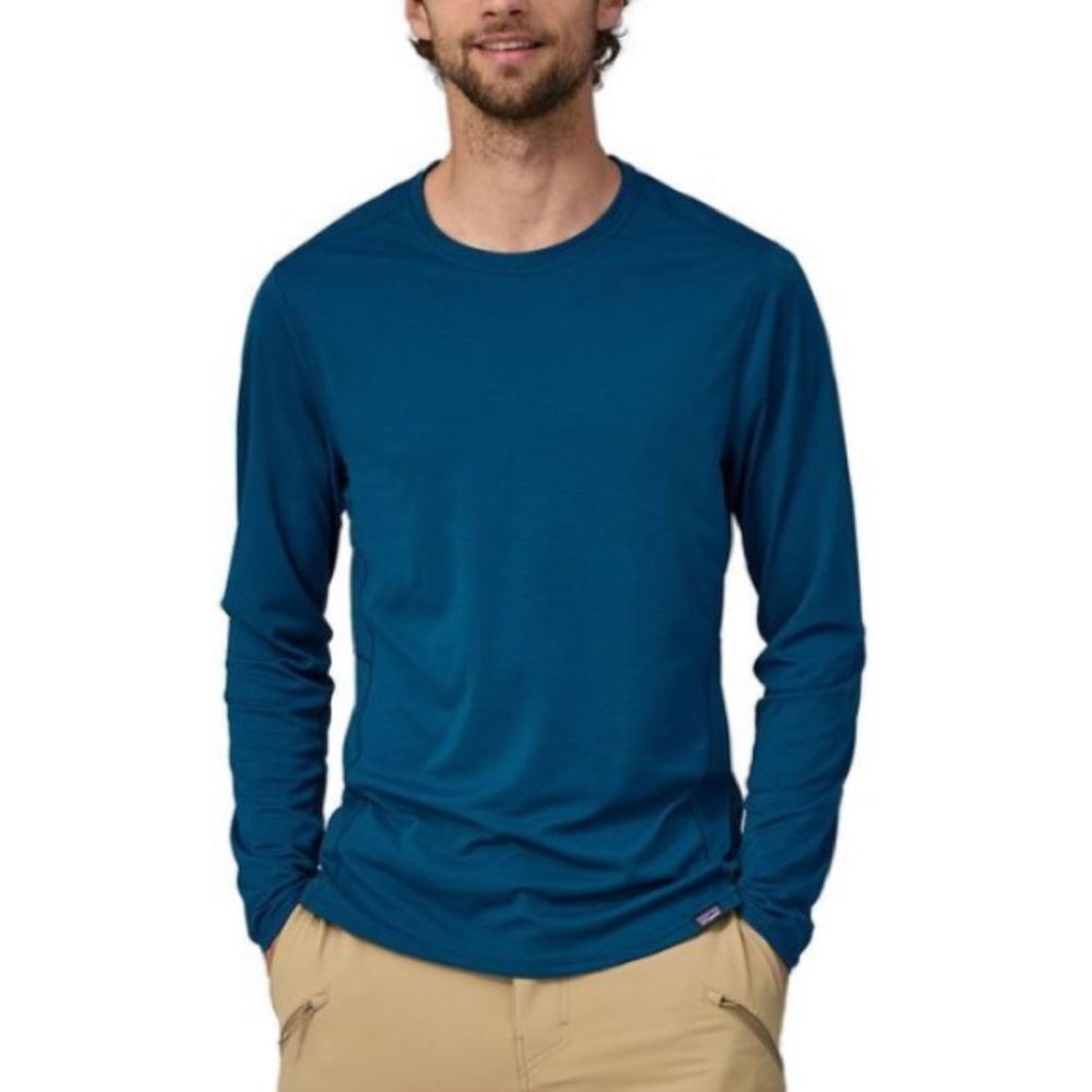 Patagonia Capilene Cool Lightweight Blue Long Sleeve Air Flow Shirt